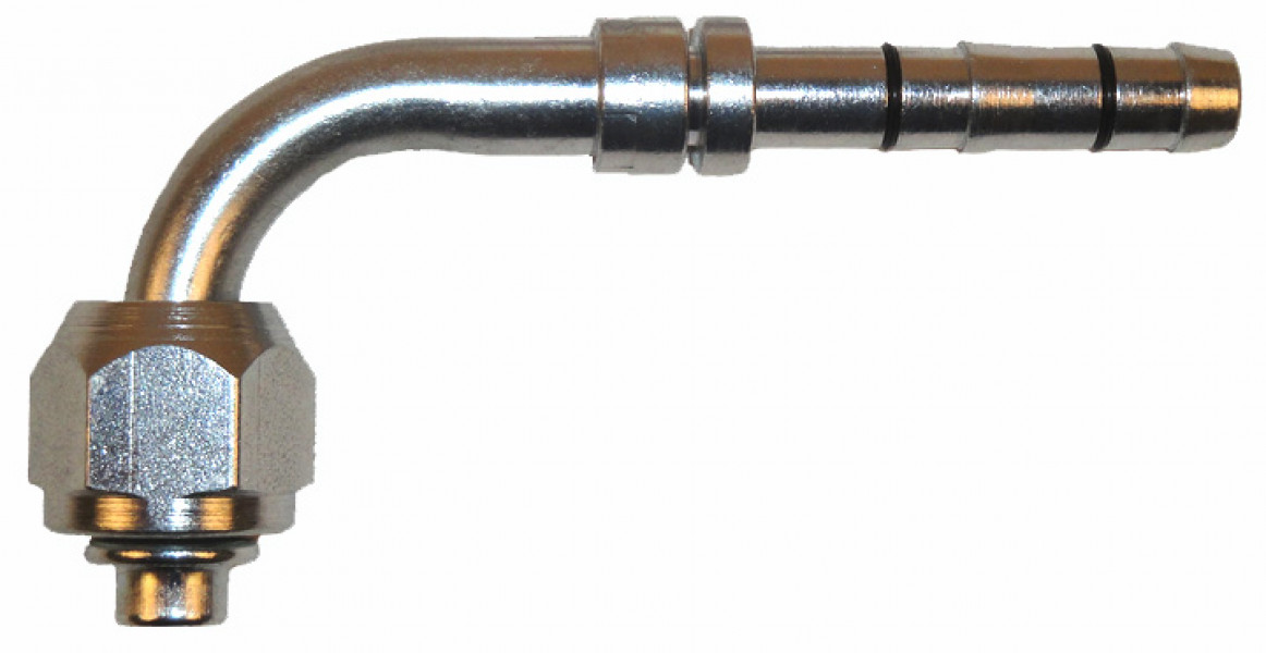 Image of A/C Refrigerant Hose Fitting - 90uc0u65533  Fem O-ring Steel Ftg from Sunair. Part number: FF14187