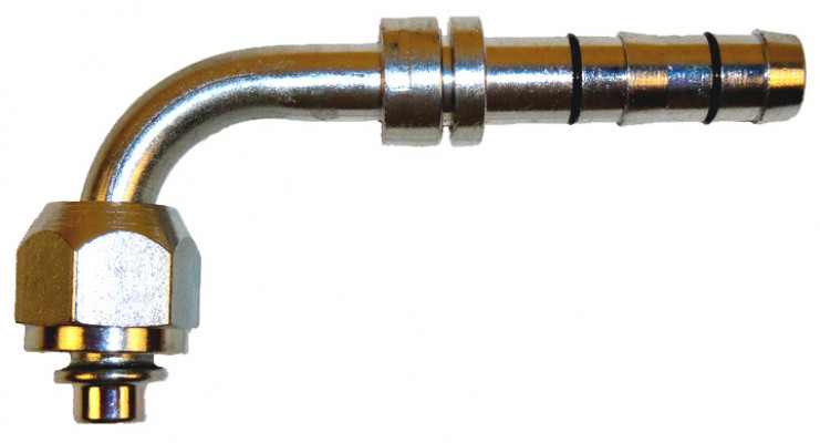 Image of A/C Refrigerant Hose Fitting - 90uc0u65533  Fem O-ring Steel Ftg from Sunair. Part number: FF14188