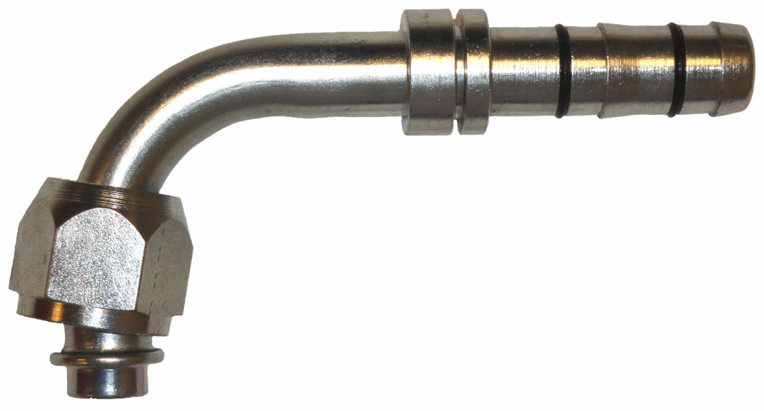 Image of A/C Refrigerant Hose Fitting - 90uc0u65533  Fem O-ring Steel Ftg from Sunair. Part number: FF14190