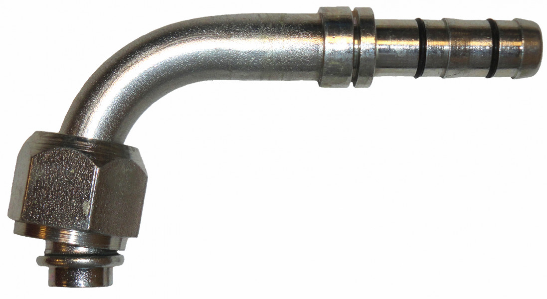 Image of A/C Refrigerant Hose Fitting - 90uc0u65533  Fem O-ring Steel Ftg from Sunair. Part number: FF14191