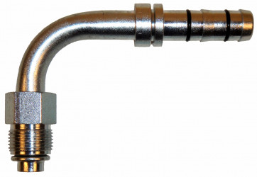 Image of A/C Refrigerant Hose Fitting - 90 degree  Male O-ring Steel Ftg from Sunair. Part number: FF14206