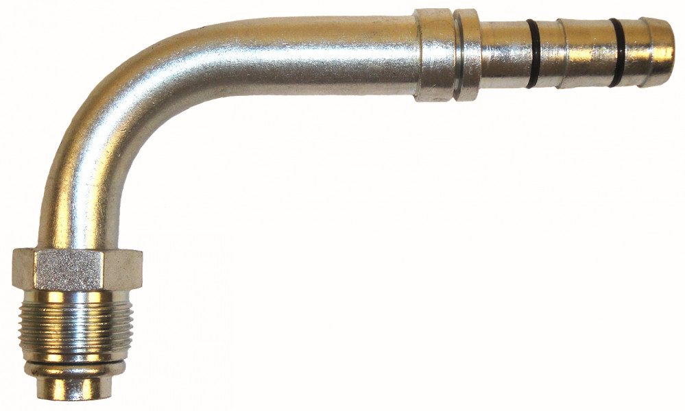 Image of A/C Refrigerant Hose Fitting - 90uc0u65533  Male O-ring Steel Ftg from Sunair. Part number: FF14209