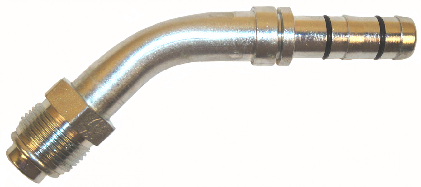 Image of A/C Refrigerant Hose Fitting - 45uc0u65533  Male O-ring, Short Pilot Steel Ftg from Sunair. Part number: FF14216