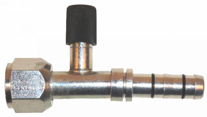 Image of A/C Refrigerant Hose Fitting - Strt Fem O-ring w/R134a Port Steel Ftg from Sunair. Part number: FF14224