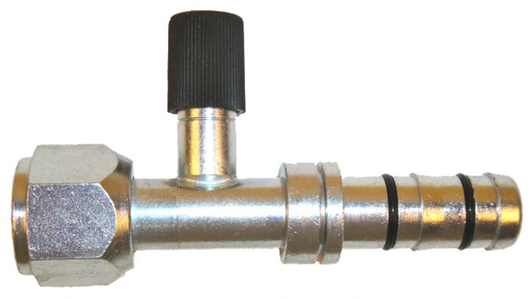 Image of A/C Refrigerant Hose Fitting - Strt Fem O-ring w/R134a Port Steel Ftg from Sunair. Part number: FF14225