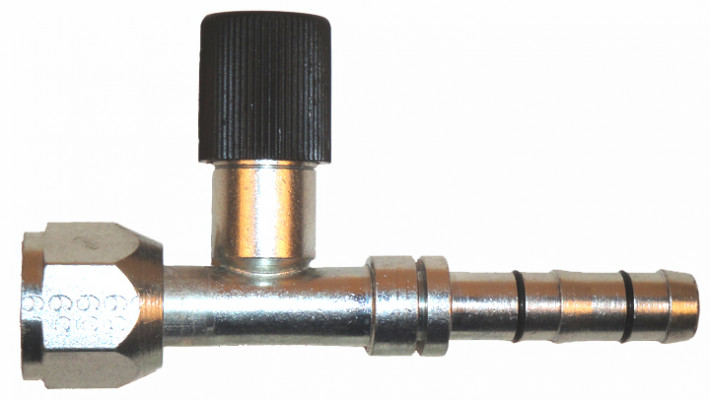 Image of A/C Refrigerant Hose Fitting - Strt Fem O-ring w/R134a Port Steel Ftg from Sunair. Part number: FF14226