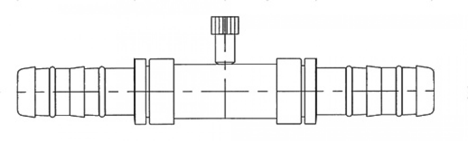 Image of A/C Refrigerant Hose Fitting - Strt Splicer w/R12 Port Steel Ftg from Sunair. Part number: FF14230