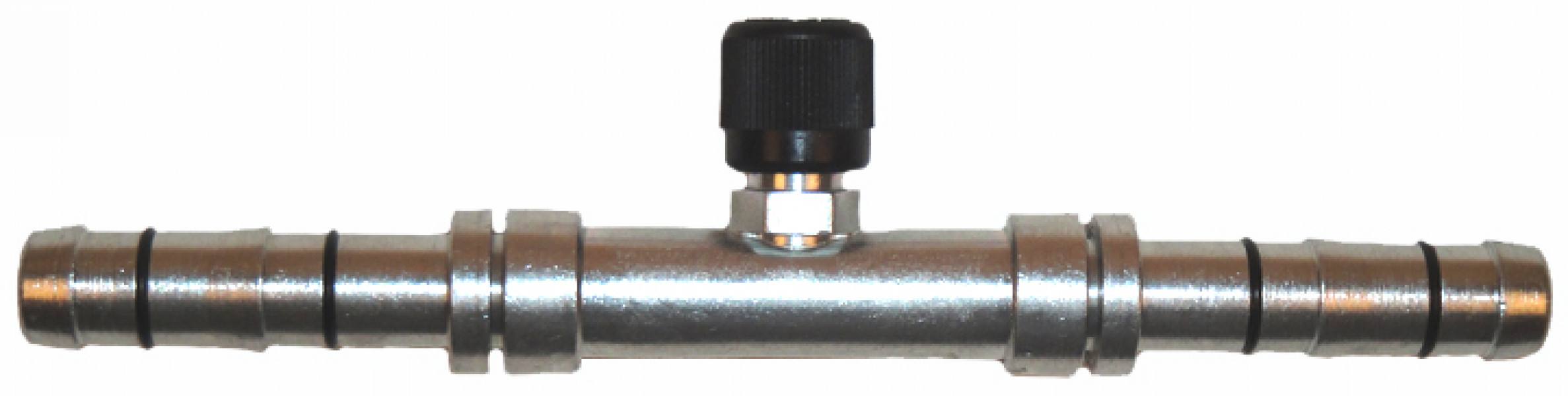 Image of A/C Refrigerant Hose Fitting - Strt Splicer w/R12 Port Steel Ftg from Sunair. Part number: FF14231