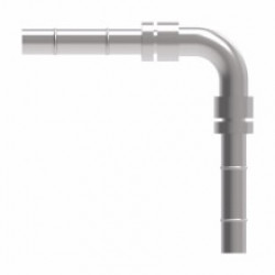Image of A/C Refrigerant Hose Fitting - 90 degree  Splicer Steel Ftg from Sunair. Part number: FF14238
