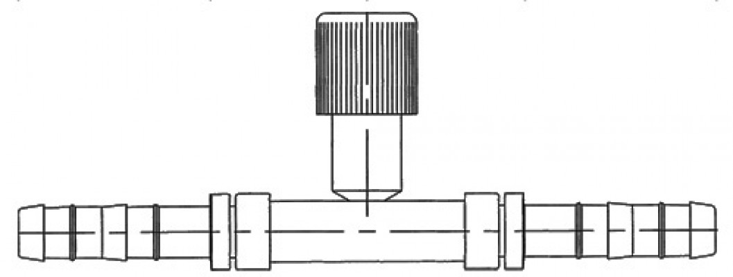 Image of A/C Refrigerant Hose Fitting - Strt Splicer w/R134a Port Steel Ftg from Sunair. Part number: FF14257