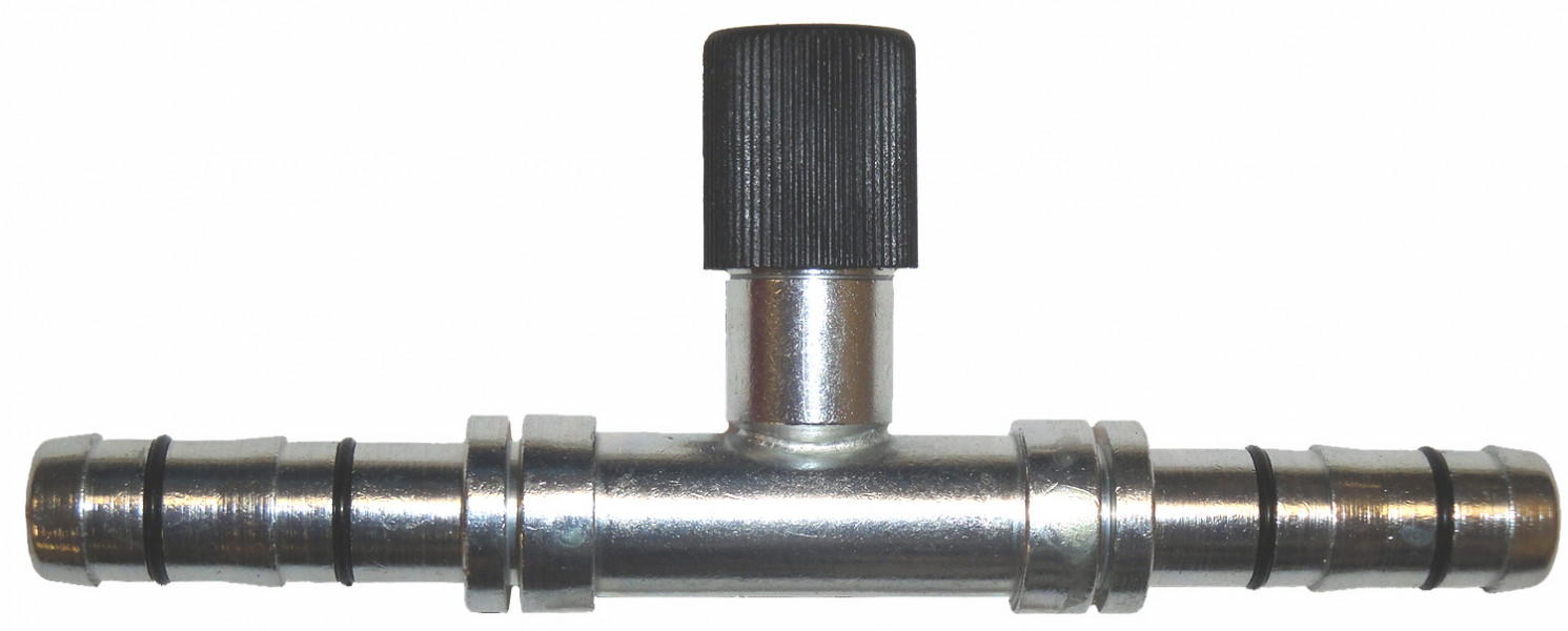 Image of A/C Refrigerant Hose Fitting - Strt Splicer w/R134a Port Steel Ftg from Sunair. Part number: FF14258