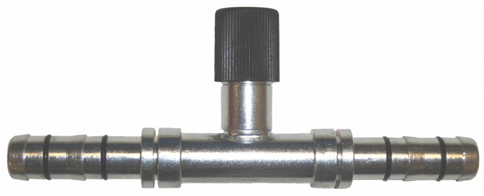 Image of A/C Refrigerant Hose Fitting - Strt Splicer w/R134a Port Steel Ftg from Sunair. Part number: FF14259