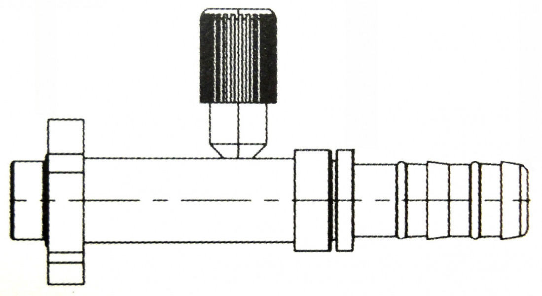 Image of A/C Refrigerant Hose Fitting - Strt Pad Style Conn. (Volvo) w/ R134a Port Steel Ftg from Sunair. Part number: FF14266