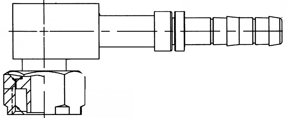 Image of A/C Refrigerant Hose Fitting - 90uc0u65533  Fem Rotalok Steel Ftg from Sunair. Part number: FF14371