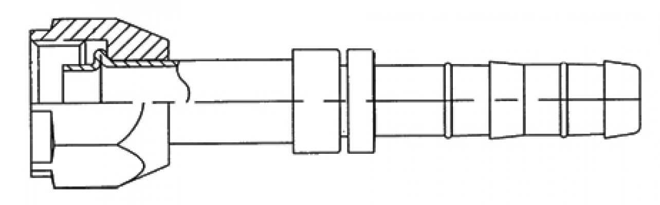 Image of A/C Refrigerant Hose Fitting - Strt Fem O-ring Steel Ftg from Sunair. Part number: FF14380