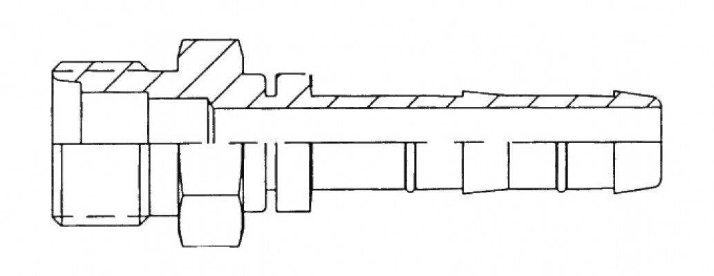 Image of A/C Refrigerant Hose Fitting - Strt Male Insert O-ring Steel Ftg from Sunair. Part number: FJ3026-1012S