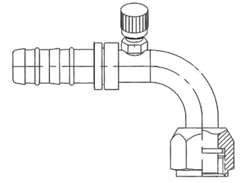 Image of A/C Refrigerant Hose Fitting - Strt Splicer Steel Ftg from Sunair. Part number: FJ3047-1012S