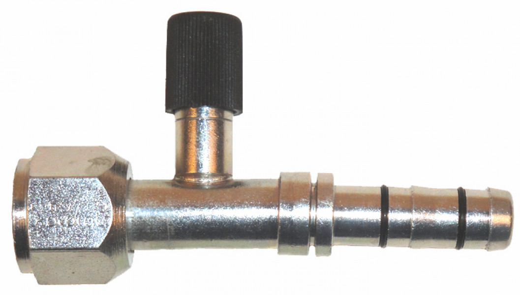 Image of A/C Refrigerant Hose Fitting - Strt Fem O-ring w/R134a Port Steel Ftg from Sunair. Part number: FJ3054-1010S