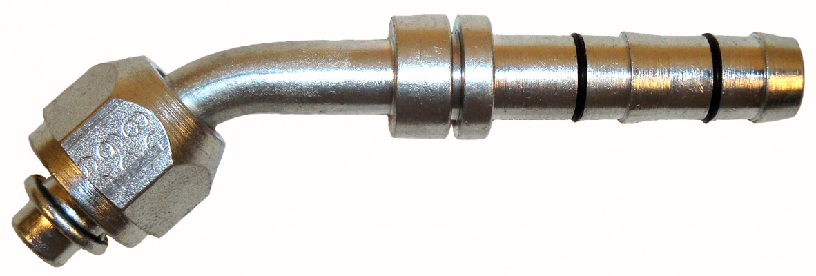 Image of A/C Refrigerant Hose Fitting - 45uc0u65533  Fem O-ring Steel Ftg from Sunair. Part number: FJ3055-02-0608S