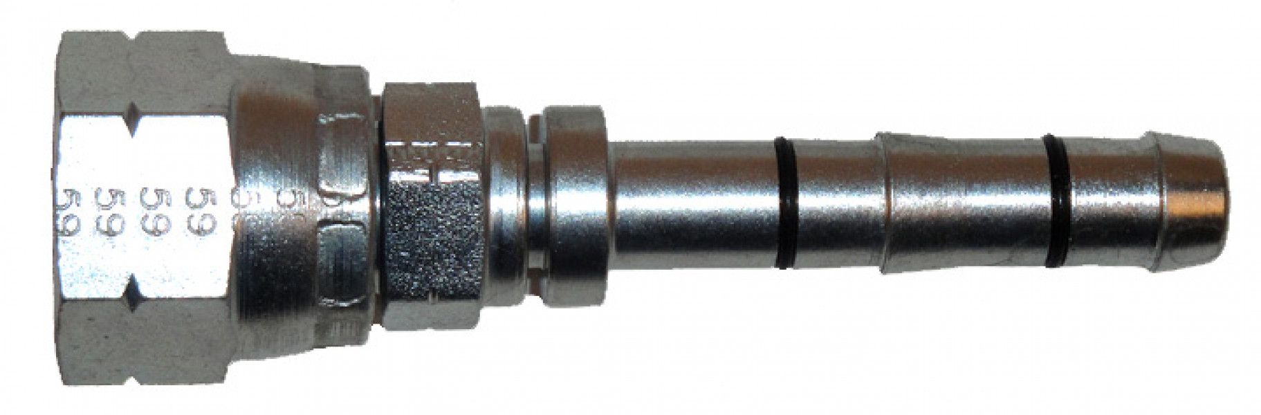 Image of A/C Refrigerant Hose Fitting - Strt Fem Flare Steel Ftg from Sunair. Part number: FJ3057-01-0606S