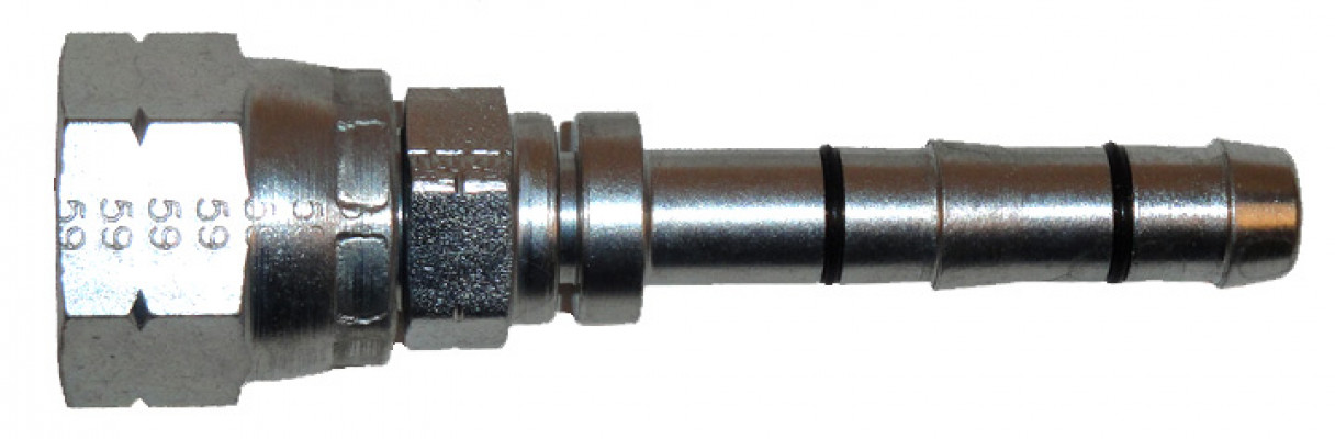 Image of A/C Refrigerant Hose Fitting - Strt Fem Flare Steel Ftg from Sunair. Part number: FJ3057-01-0606S