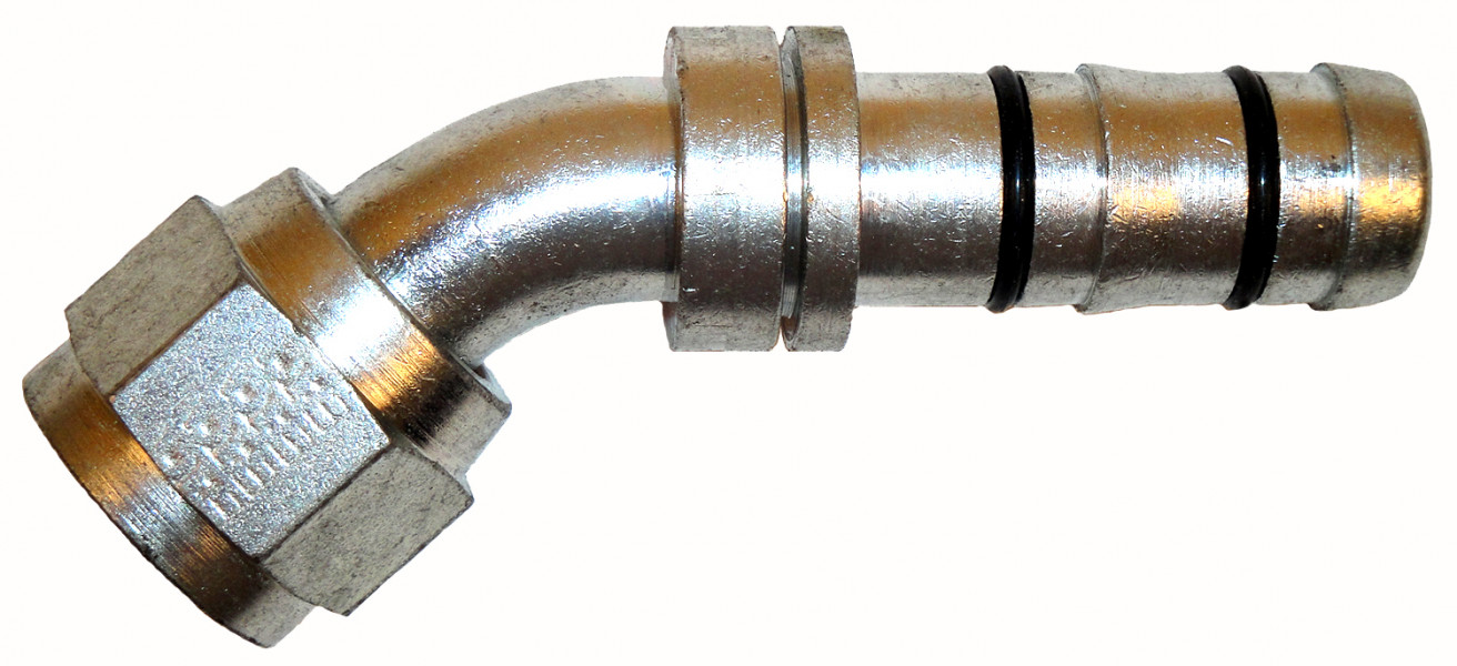 Image of A/C Refrigerant Hose Fitting - 45uc0u65533  Fem Flare Steel Ftg from Sunair. Part number: FJ3059-06-1012S