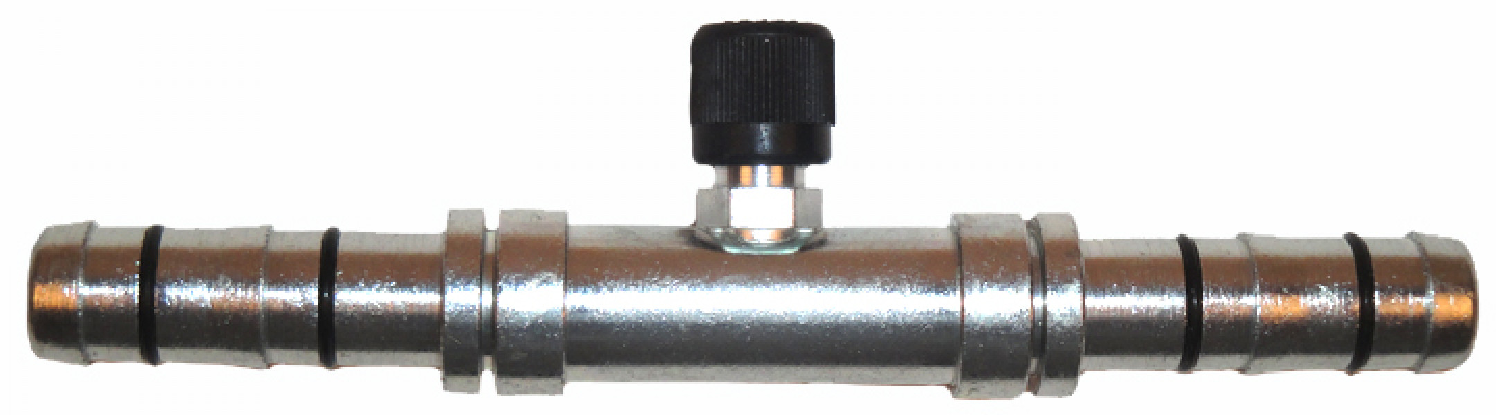 Image of A/C Refrigerant Hose Fitting - Strt Splicer w/R12 Port Steel Ftg from Sunair. Part number: FJ3171-1010S