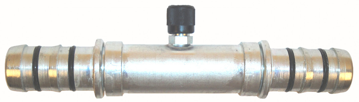 Image of A/C Refrigerant Hose Fitting - Strt Splicer w/R12 Port Steel Ftg from Sunair. Part number: FJ3171-1616S