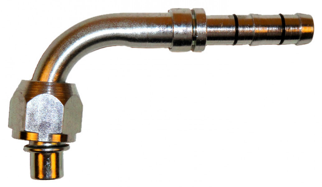 Image of A/C Refrigerant Hose Fitting - 90uc0u65533  Fem O-ring Long Steel Ftg from Sunair. Part number: FJ3288-02-0808S