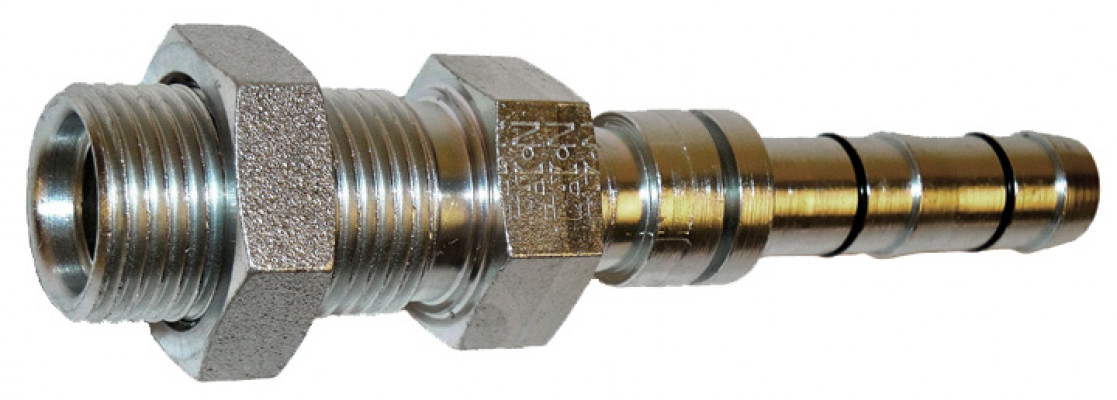 Image of A/C Refrigerant Hose Fitting - Strt Bulkhead Steel Ftg from Sunair. Part number: FJ3513-0808S