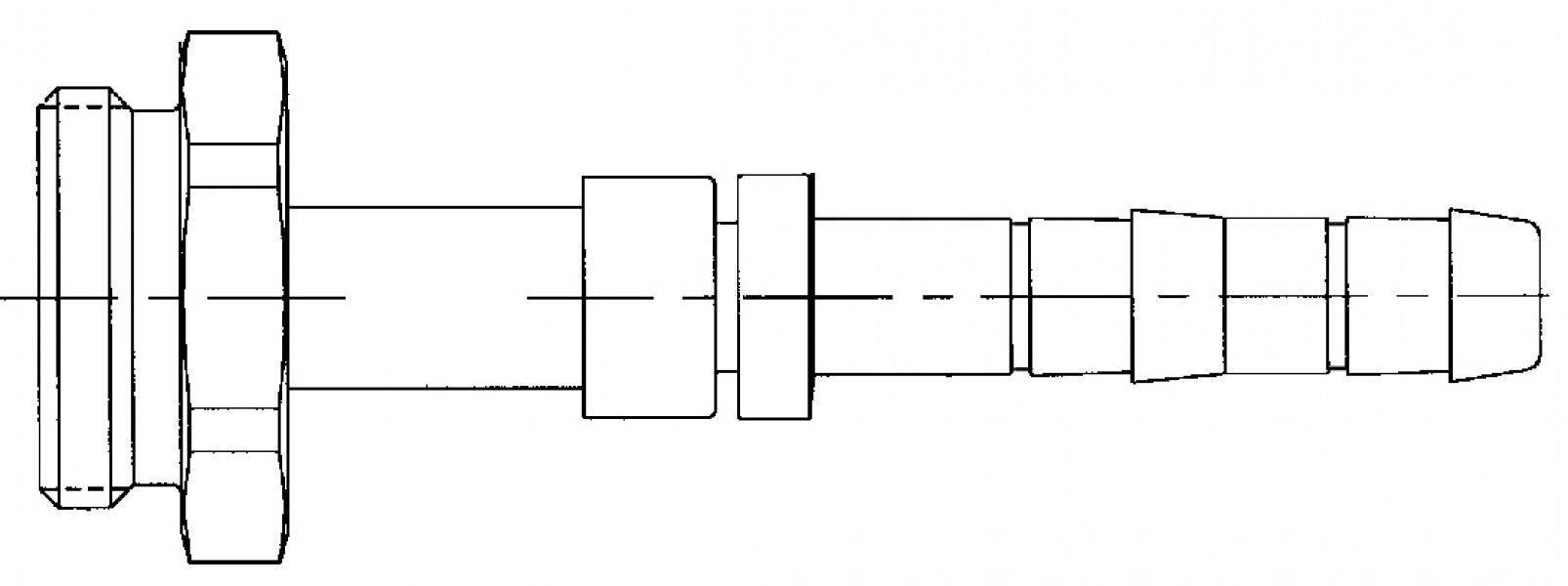 Image of A/C Refrigerant Hose Fitting - Strt 5400 Coupling Thread Steel Ftg from Sunair. Part number: FJ3970-0606S