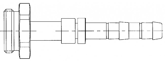 Image of A/C Refrigerant Hose Fitting - Strt 5400 Coupling Thread Steel Ftg from Sunair. Part number: FJ3970-0606S