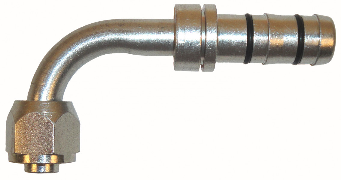 Image of A/C Refrigerant Hose Fitting - 90uc0u65533  Fem O-ring Steel Ftg from Sunair. Part number: FJ5985-0812S