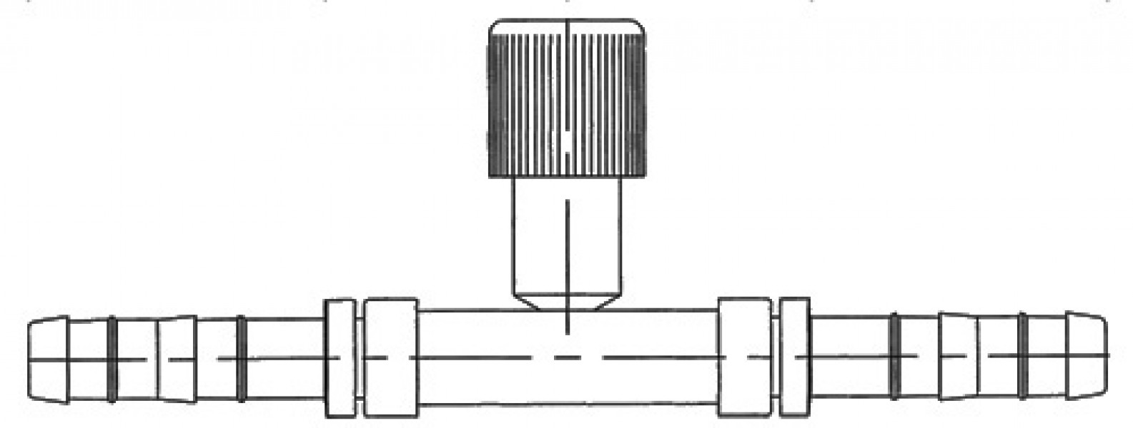 Image of A/C Refrigerant Hose Fitting - Strt Splicer w/R134a Port Steel Ftg from Sunair. Part number: FJ5986-1616S