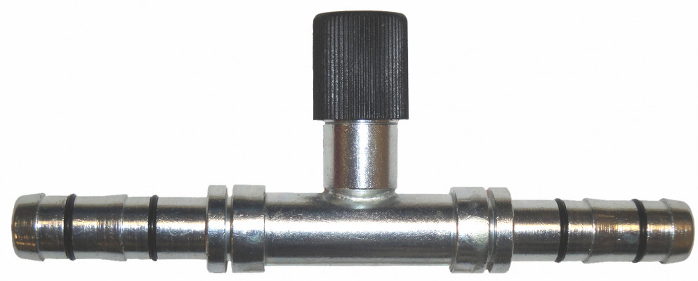 Image of A/C Refrigerant Hose Fitting - Strt Splicer w/R134a Port Steel Ftg from Sunair. Part number: FJ5995-0808S