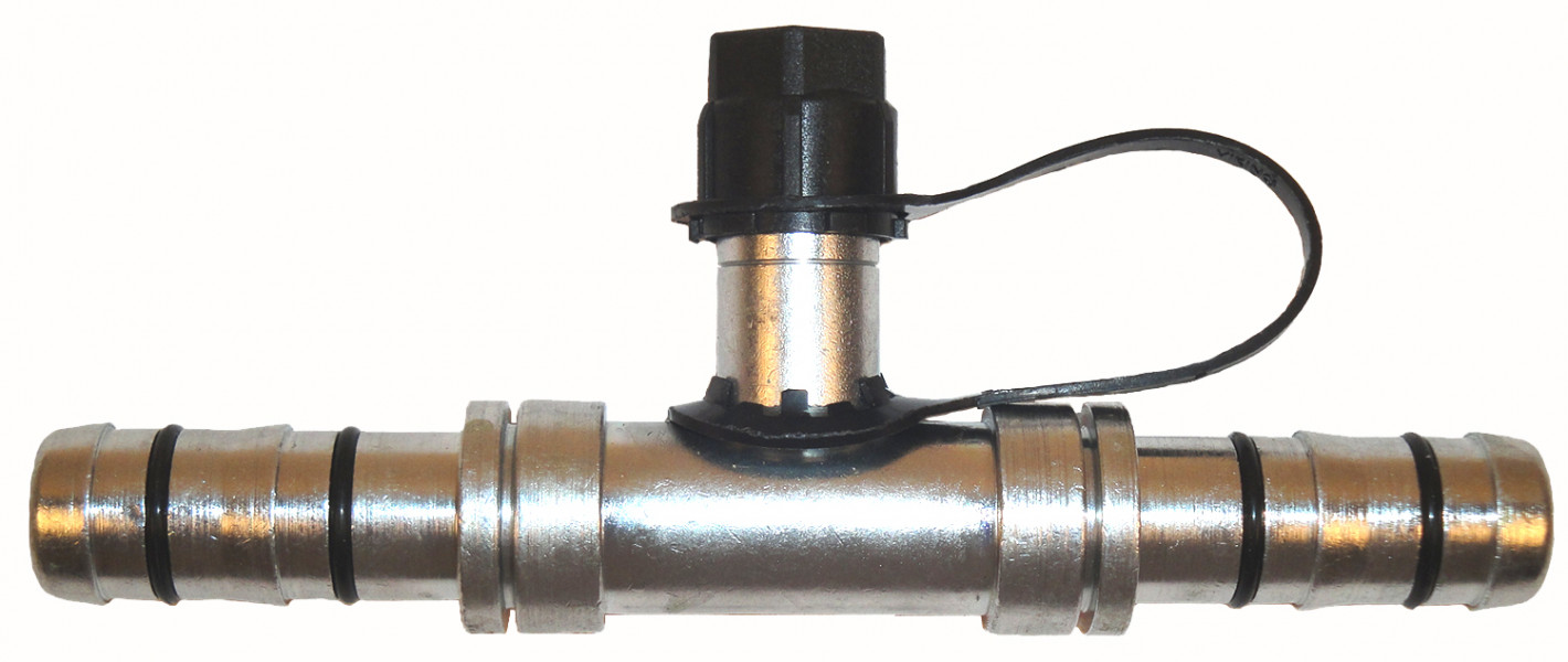 Image of A/C Refrigerant Hose Fitting - Strt Splicer w/R134a Port Steel Ftg from Sunair. Part number: FJ5995-1212S