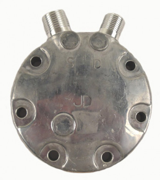 Image of A/C Compressor Head - Fitting Type: Vert O-Ring 3/4" x 7/8" from Sunair. Part number: HP-2018