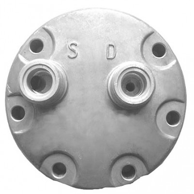 Image of A/C Compressor Head - Fitting Type: Horiz Tube-O 1" x 14 from Sunair. Part number: HP-2020