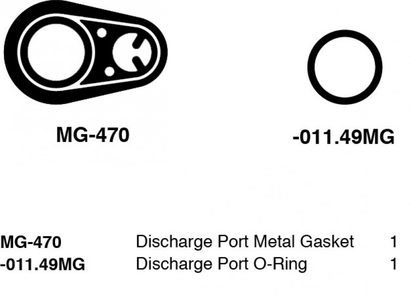 Image of A/C O-Ring Kit - CHRYS/DENSO 10S DISCHARGE GSKT KIT from Sunair. Part number: KT-10SD