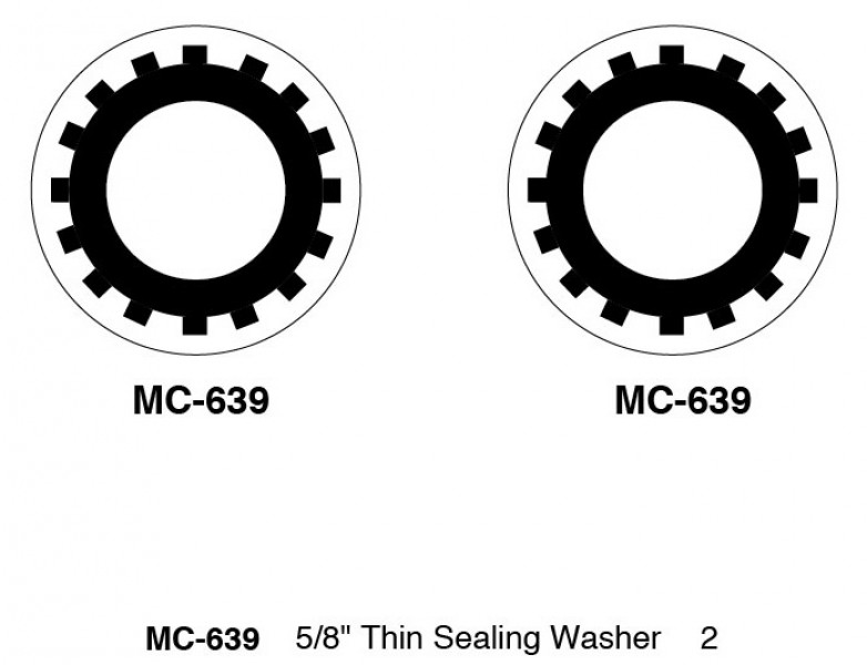 Image of A/C Compressor Sealing Washer Kit - 5/8"-5/8" Thin Sealing Washer Kit from Sunair. Part number: KT-SW3