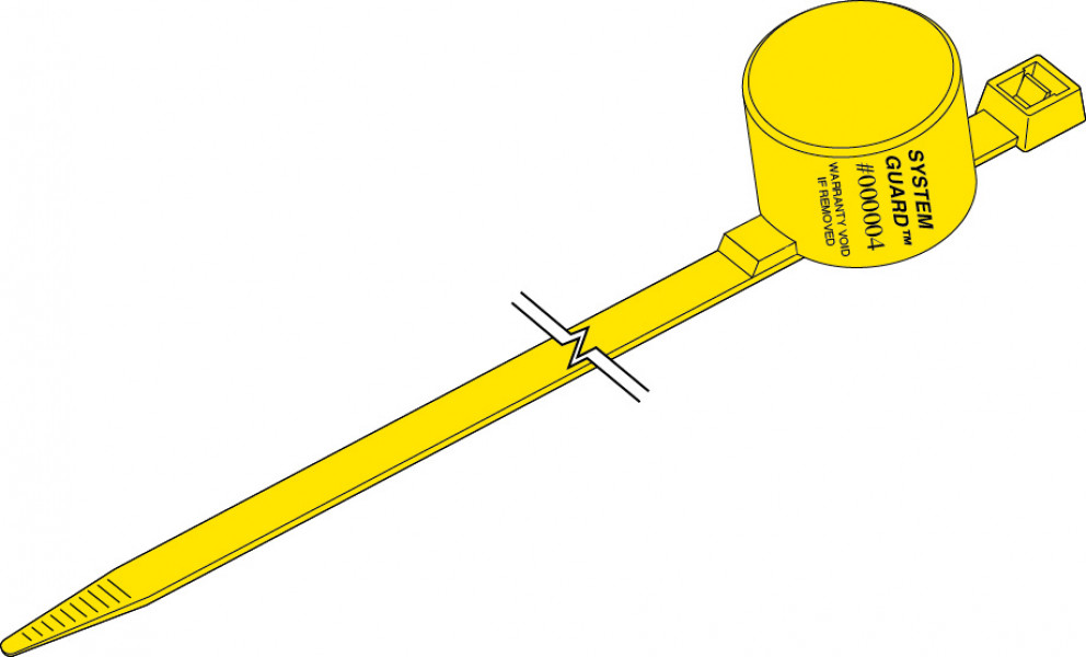 Image of Tamper-Evident Sleeves - System Guard Yellow Strap from Sunair. Part number: MC-1159