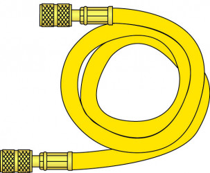 Image of 36" Yellow R12 Charging Hose from Sunair. Part number: MC-1290