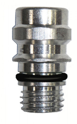 Image of A/C Refrigerant Hose Fitting - Schrader 16mm Primary Fitting - Al from Sunair. Part number: MC-827