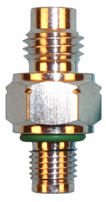 Image of A/C Refrigerant Hose Fitting - Low Side Service Port (M13) 3/8-24Thd - Al from Sunair. Part number: PO-2001