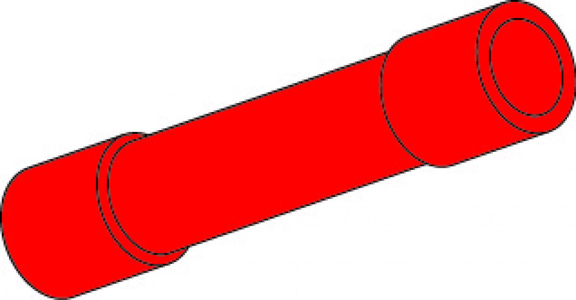 Image of A/C Compressor Clutch Connector - RED 18-22 GUAGE BUTT CONNECTORS from Sunair. Part number: PT-7007