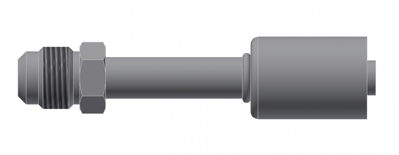 Image of A/C Refrigerant Hose Fitting - MALE FLARE, Strt - Std Barrier Steel Ftg from Sunair. Part number: SA-52201-06-06S