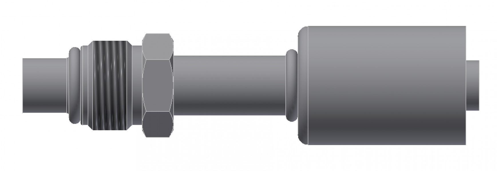 Image of A/C Refrigerant Hose Fitting - MALE-O-RING, LONG PILOT, Strt - Std Barrier Steel Ftg from Sunair. Part number: SA-52203-08-08S