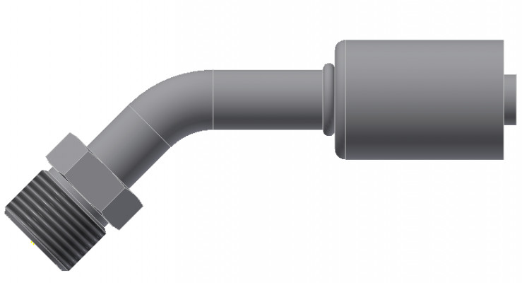 Image of A/C Refrigerant Hose Fitting - MALE INSERT O-RING, 45uc0u65533  - Std Barrier Steel Ftg from Sunair. Part number: SA-52207-08-08S