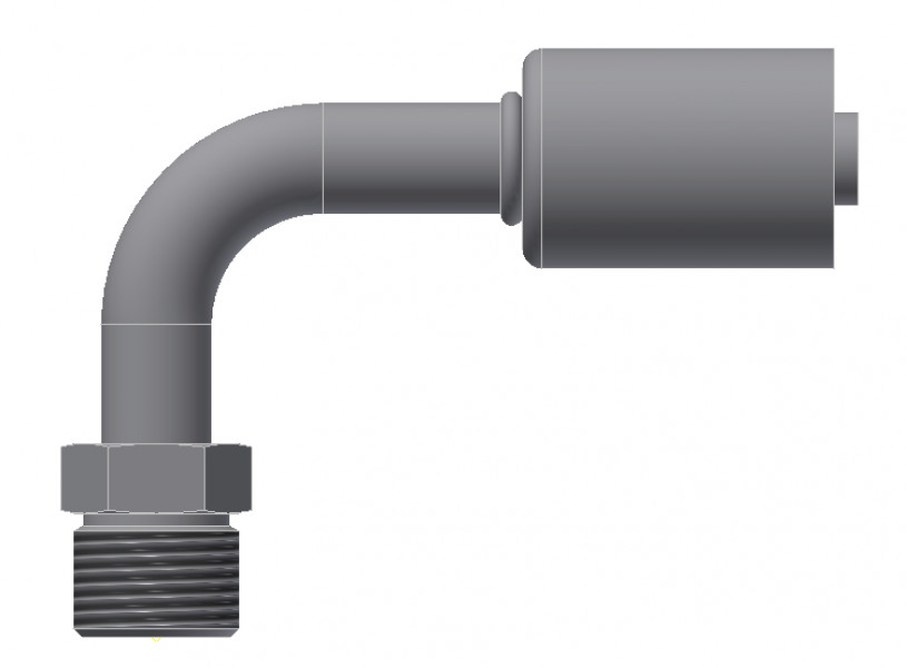 Image of A/C Refrigerant Hose Fitting - MALE INSERT O-RING, 90uc0u65533  - Std Barrier Steel Ftg from Sunair. Part number: SA-52208-06-06S