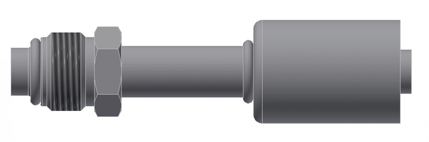 Image of A/C Refrigerant Hose Fitting - MALE-O-RING, SHORT PILOT, Strt - Std Barrier Steel Ftg from Sunair. Part number: SA-52213-06-06S